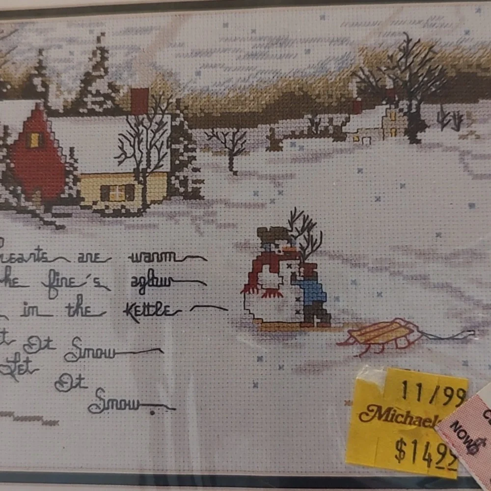 Needle Treasures Counted Cross Stitch Kit. Let It Snow. 16x8